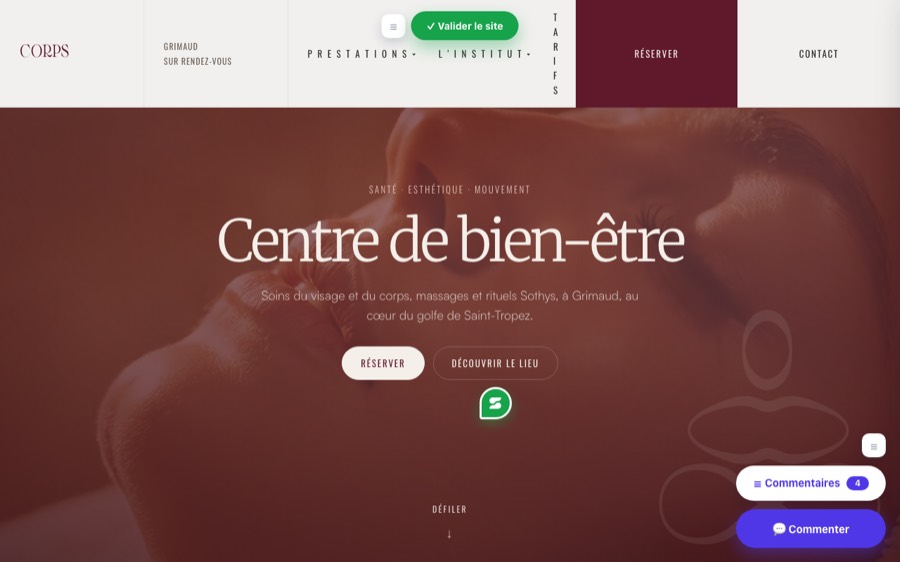 Site Corps par Softbird