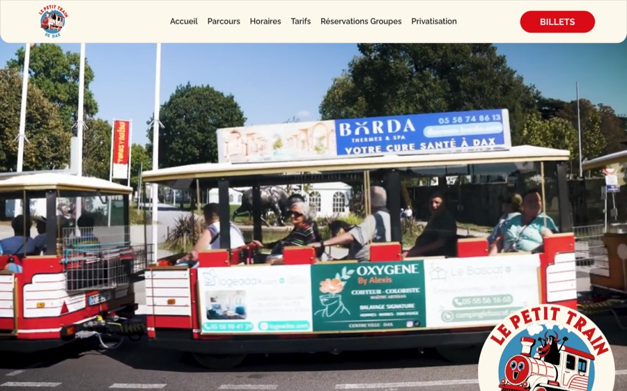 Site Petit Train Dax par Softbird
