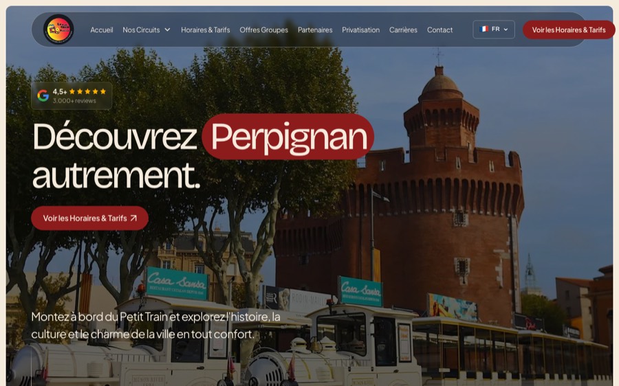 Site Petit Train Perpignan par Softbird