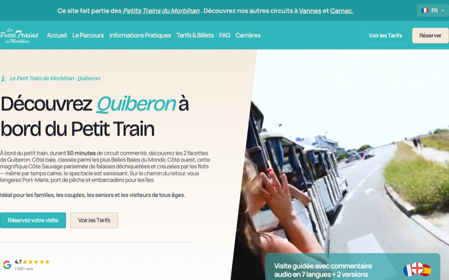 Site Petit Train Quiberon par Softbird