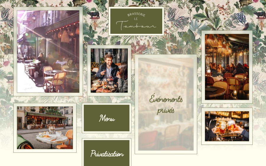 Aperçu du site web de la brasserie Le Tambour à Paris créé par Softbird